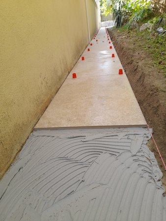 Rénovation terrase, pose de carrelage grands formats 50x90 10